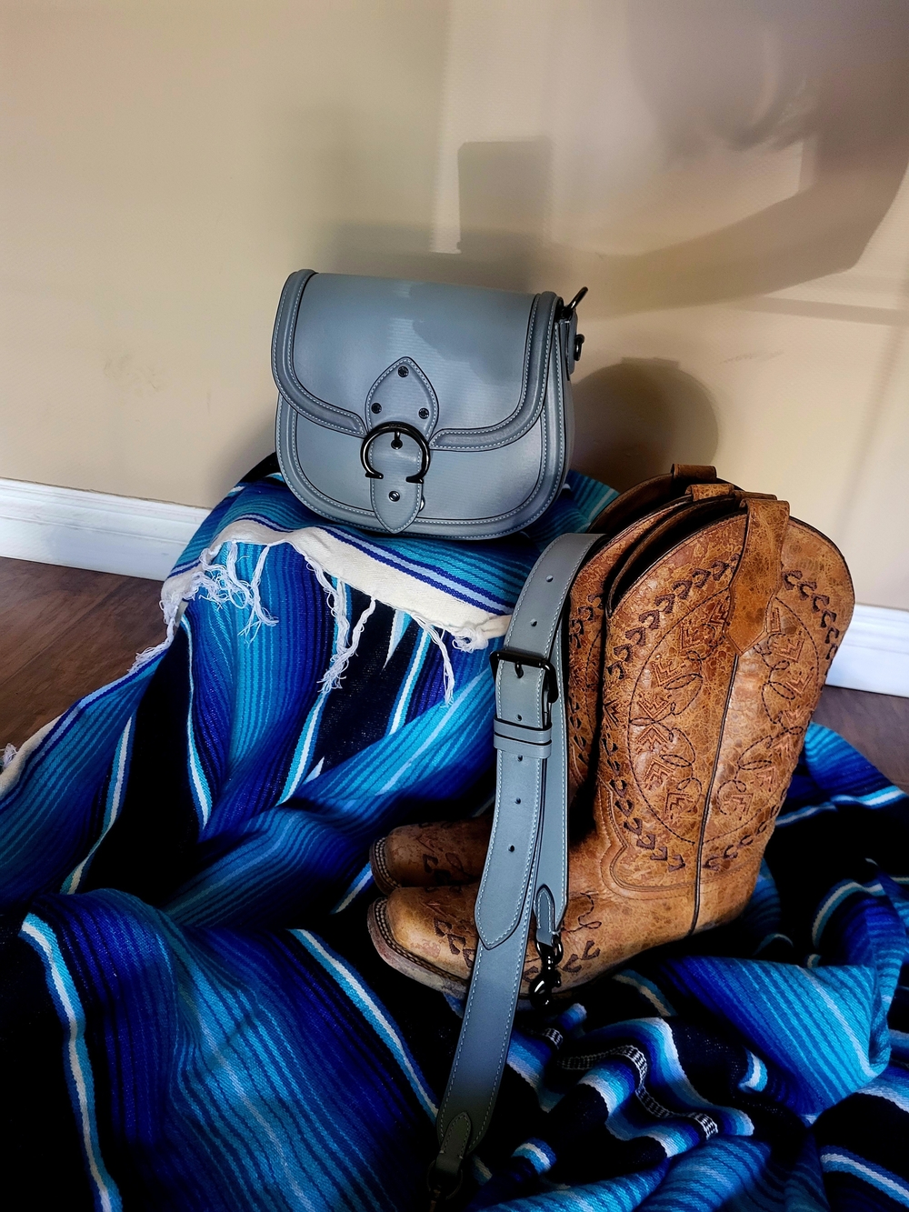 Coach Glovetanned Beat Leather Saddle Crossbody Bag